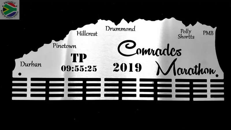 Comrades Marathon Up Run Personalised 48 Tier Medal Hanger (Made-To-Order)