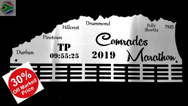 Comrades Marathon Up Run Personalised 48 Tier Medal Hanger (Made-To-Order)