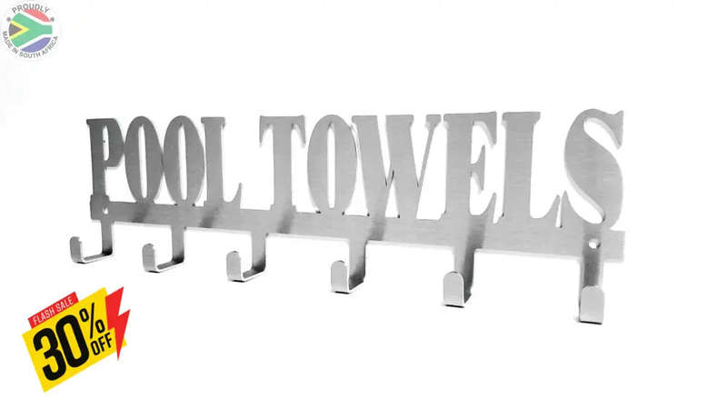 Pool Towels 6 hook towel hanger Small or Large