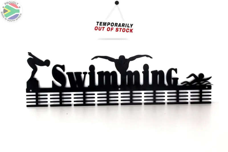 3 Figure swimming 64 tier medal hanger