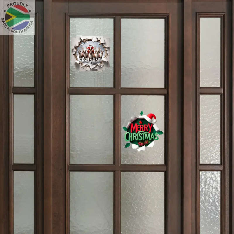 TrendSpire Santa's Reindeer Christmas Stickers - Set of 2