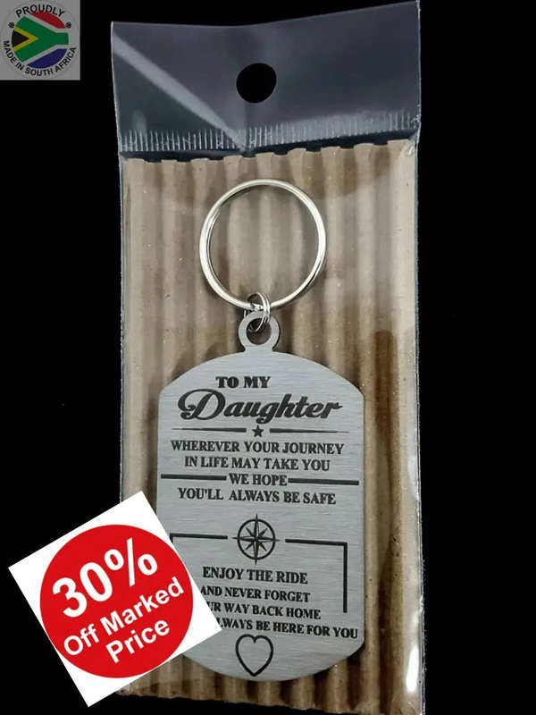 To My Daughter Laser engraved Key Ring-Bag Tag