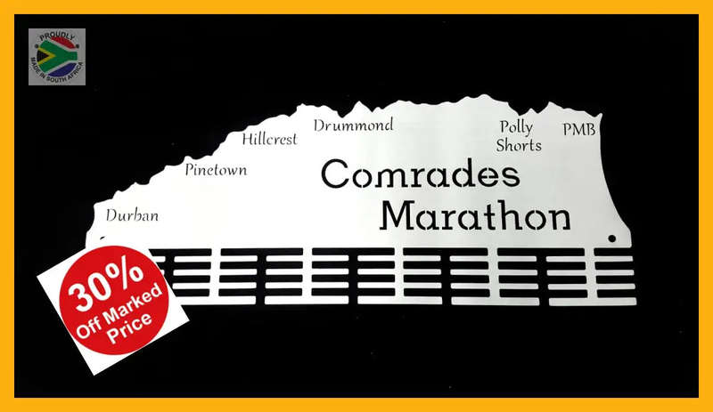 Comrades Marathon Up Run Medal Hanger 48 tier Stainless steel brush finish