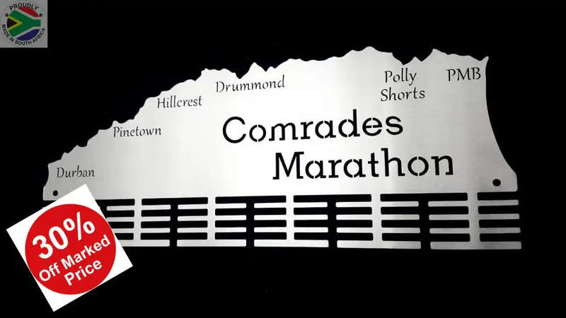 Comrades Marathon Up Run Medal Hanger 48 tier Stainless steel brush finish