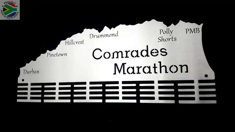Comrades Marathon Up Run Medal Hanger 48 tier Stainless steel brush finish