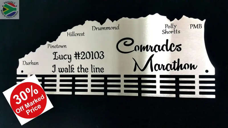 Comrades Marathon Up Run Personalised 48 Tier Medal Hanger (Made-To-Order)