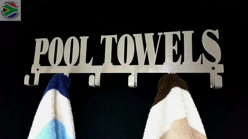 Pool Towels 6 hook towel hanger Small or Large