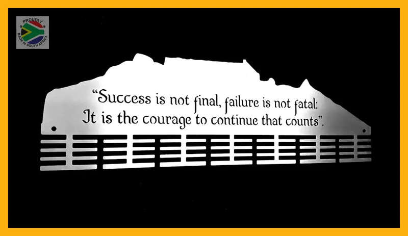 Success is not final, Motivational 56 tier medal hanger Stainless Steel