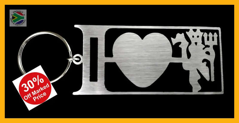 I Love Man Utd Key Ring