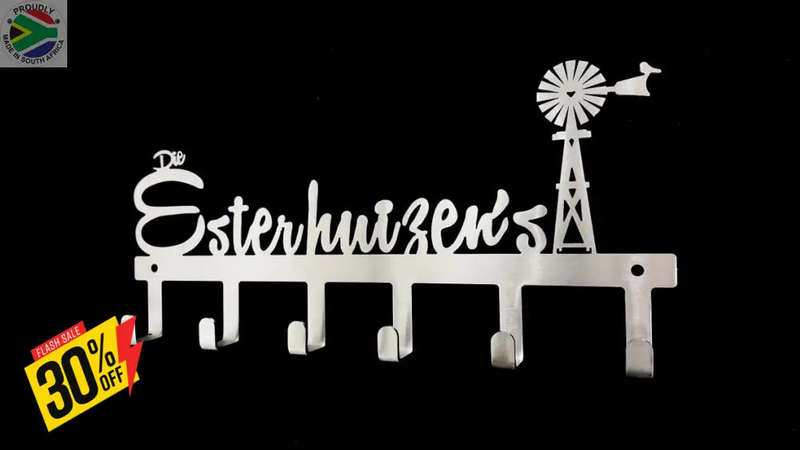 Personalised 6 hook key hook