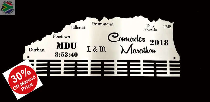 Comrades Marathon Up Run Personalised 48 Tier Medal Hanger (Made-To-Order)