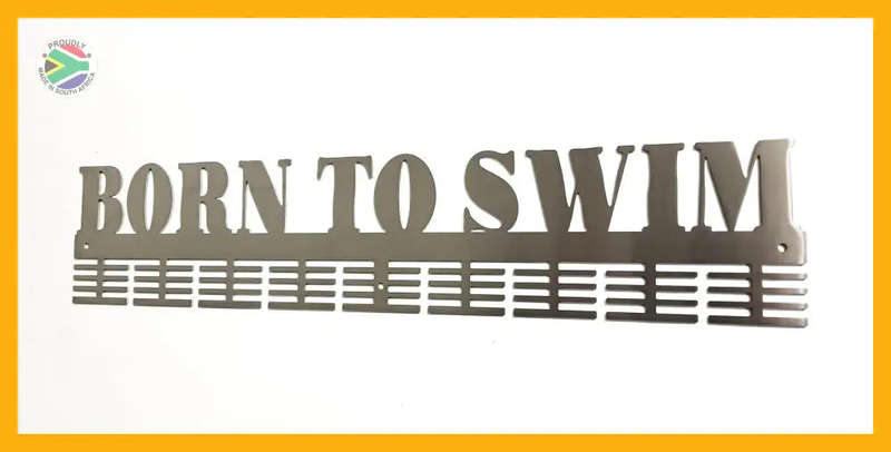 Born to Swim 72 tier medal hanger (option of colors available)
