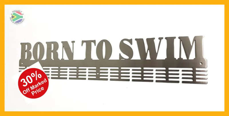 Born to Swim 72 tier medal hanger (option of colors available)