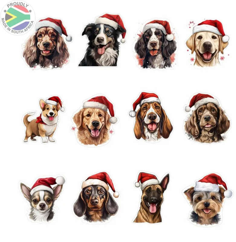 TrendSpire Christmas Dog Stickers 24-pack