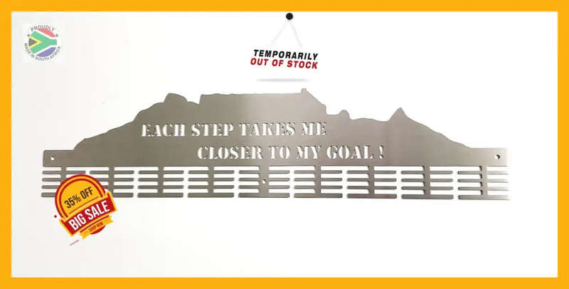 Table mountain 3 options of Motivational sayings 72 tier medal hanger