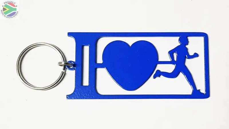 I Love Running Man Key Ring