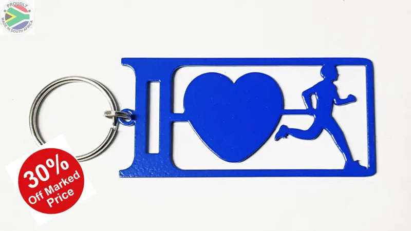 I Love Running Man Key Ring
