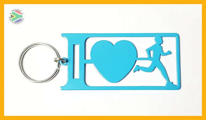 I Love Running Man Key Ring
