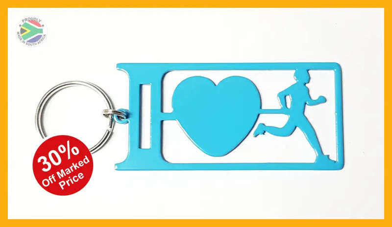 I Love Running Man Key Ring