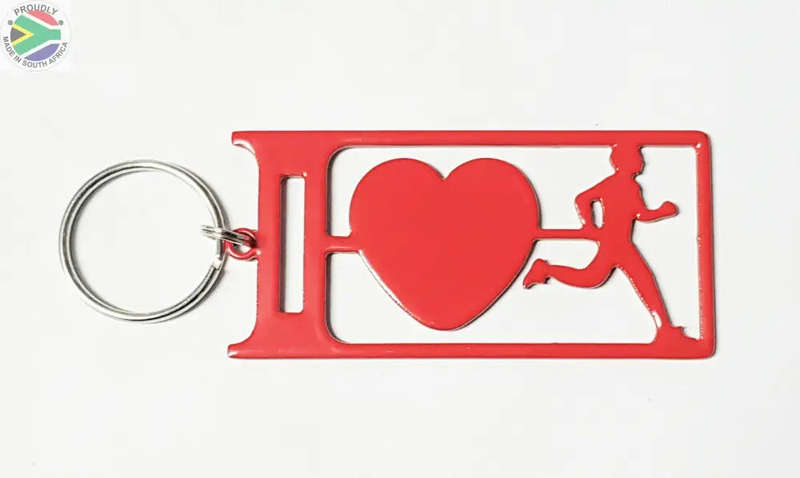 I Love Running Man Key Ring