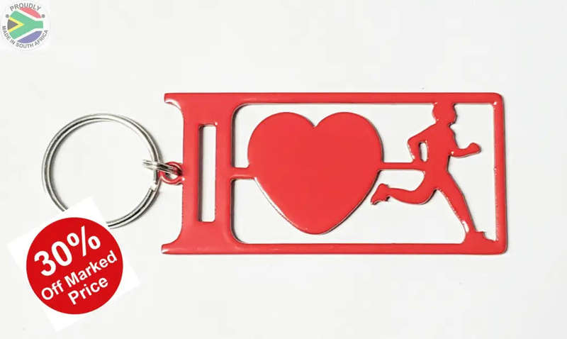 I Love Running Man Key Ring