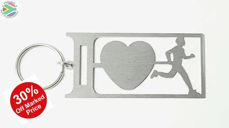 I Love Running Man Key Ring