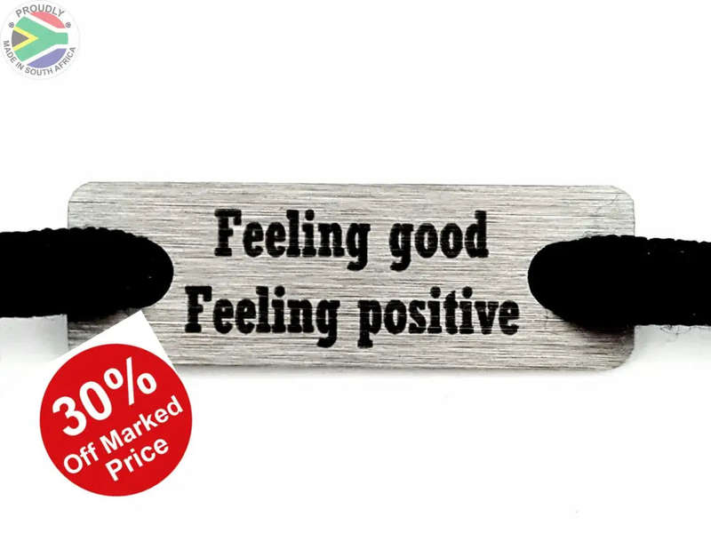 Feeling good feeling positive Individual Shoelace Tag