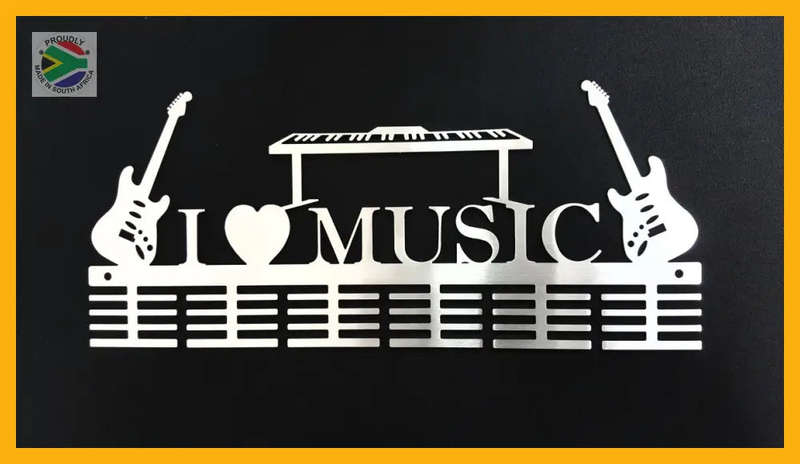 I Love Music Instruments 48 tier medal hanger