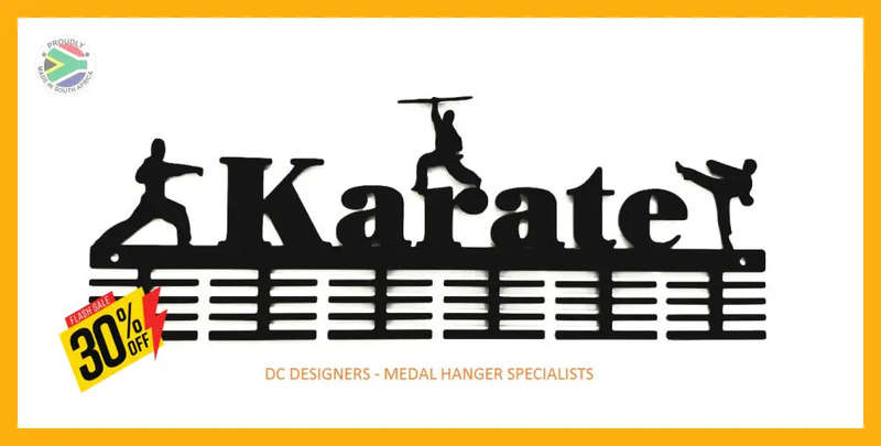 Karate 3 figure 48 tier medal hanger