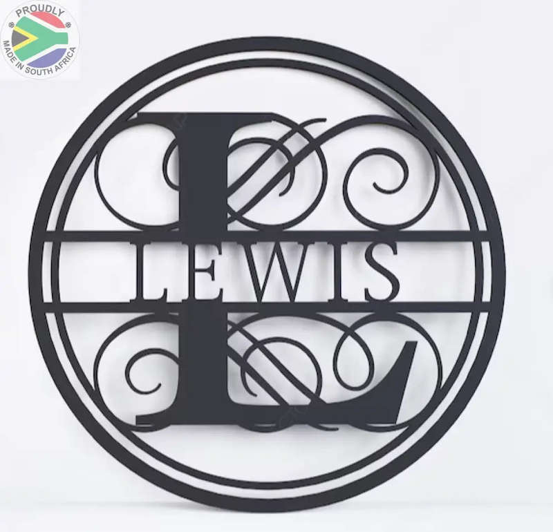 Personalised split Alphabet Wall & Porch Monograms