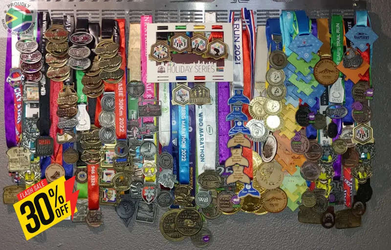 He believed he could so he did 48 tier Running medal hanger