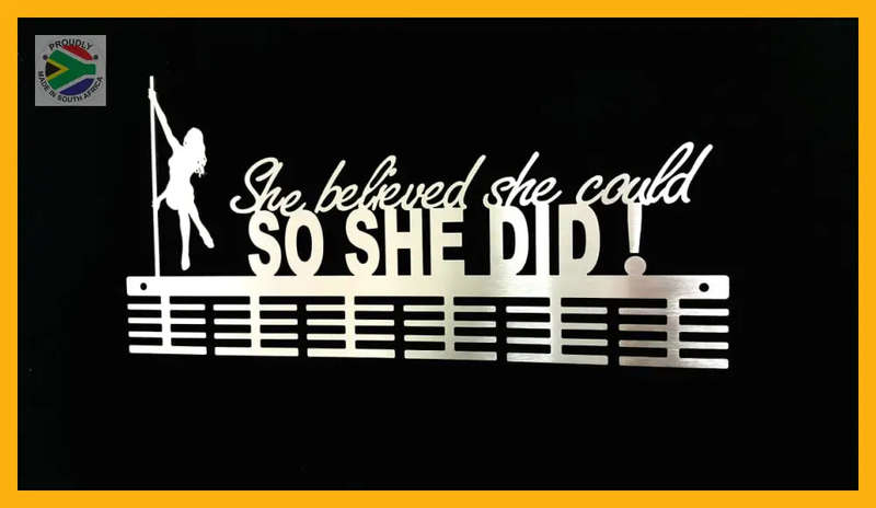 Pole Dancing She Believed she could 48 tier medal hanger
