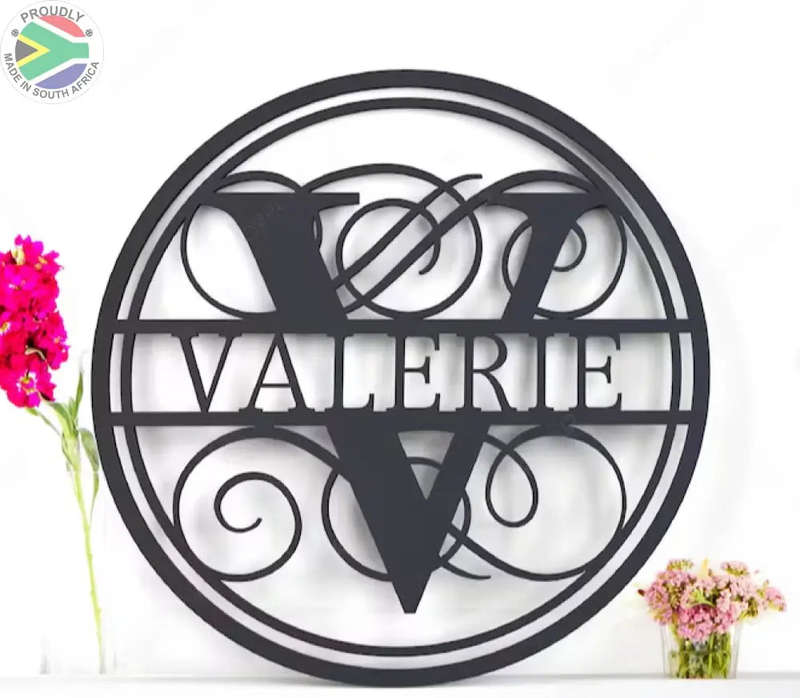 Personalised split Alphabet Wall & Porch Monograms