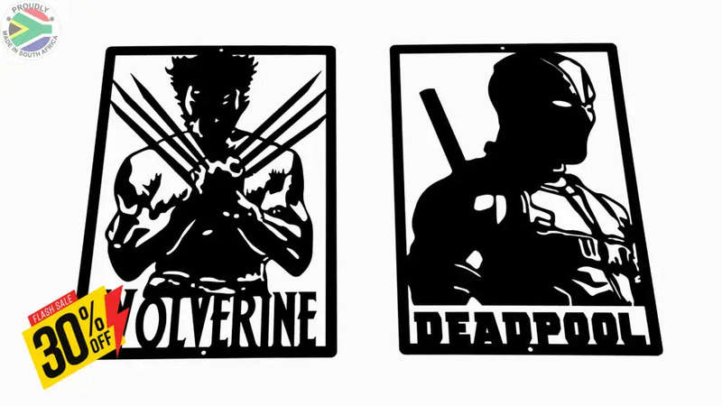 Wolverine & Deadpool Marvel Set Wall Art