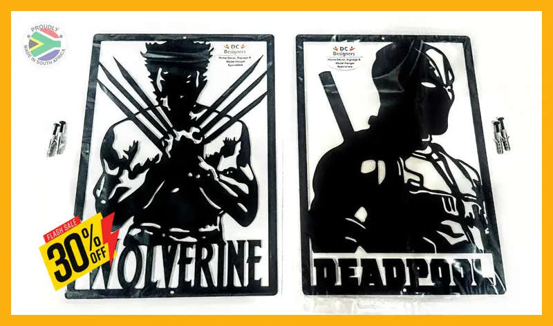 Wolverine & Deadpool Marvel Set Wall Art