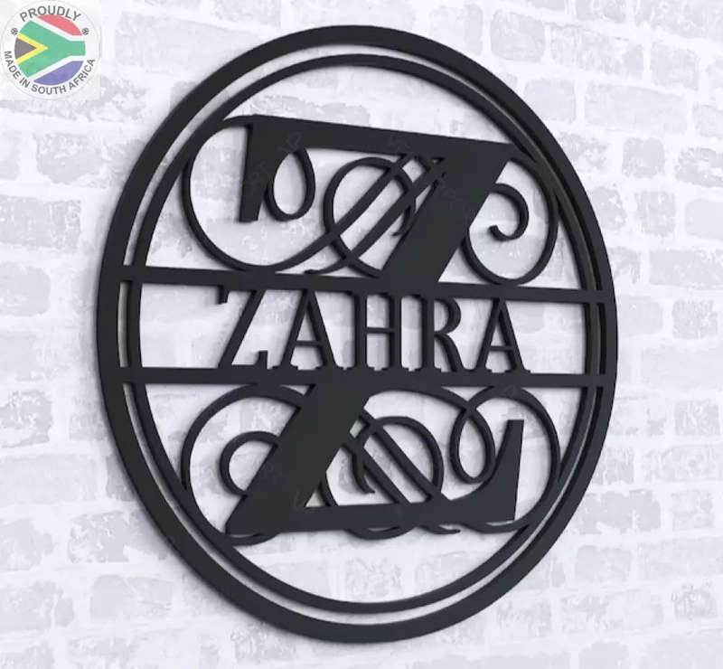 Personalised split Alphabet Wall & Porch Monograms