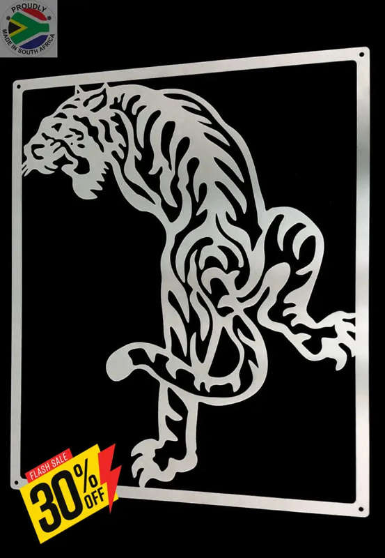 Tiger Stalking Mounted Wall (Made-To-Order)