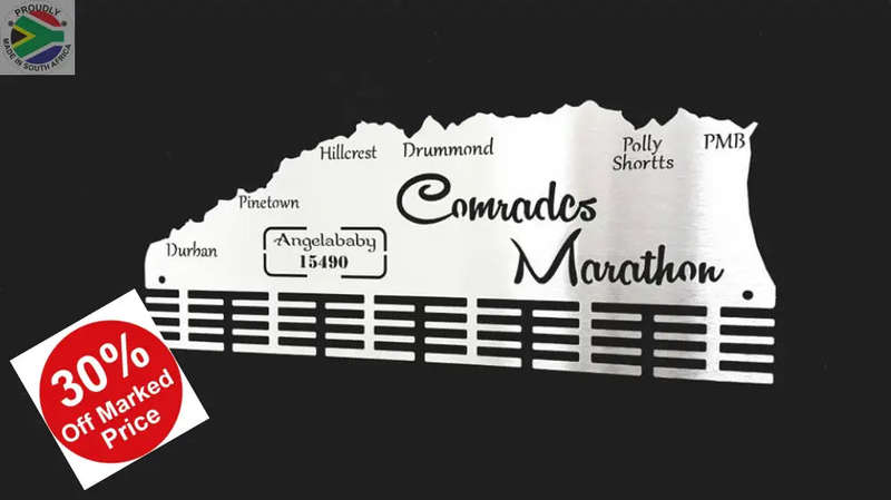 Comrades Marathon Up Run Personalised 48 Tier Medal Hanger (Made-To-Order)