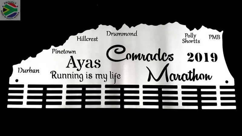 Comrades Marathon Up Run Personalised 48 Tier Medal Hanger (Made-To-Order)