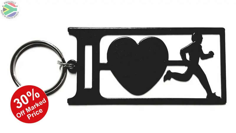 I Love Running Man Key Ring