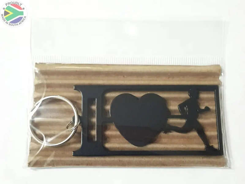 I Love Running Man Key Ring