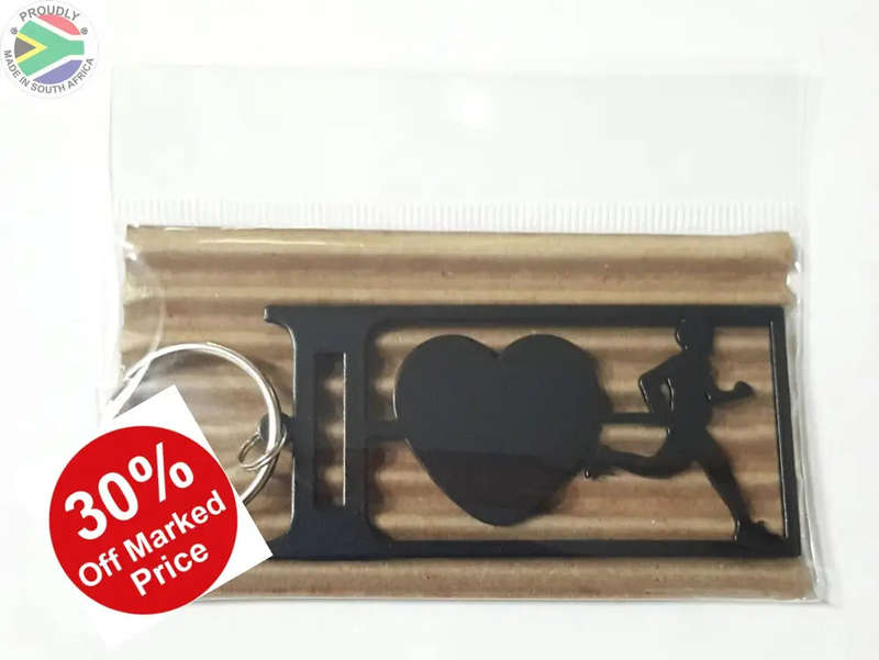 I Love Running Man Key Ring