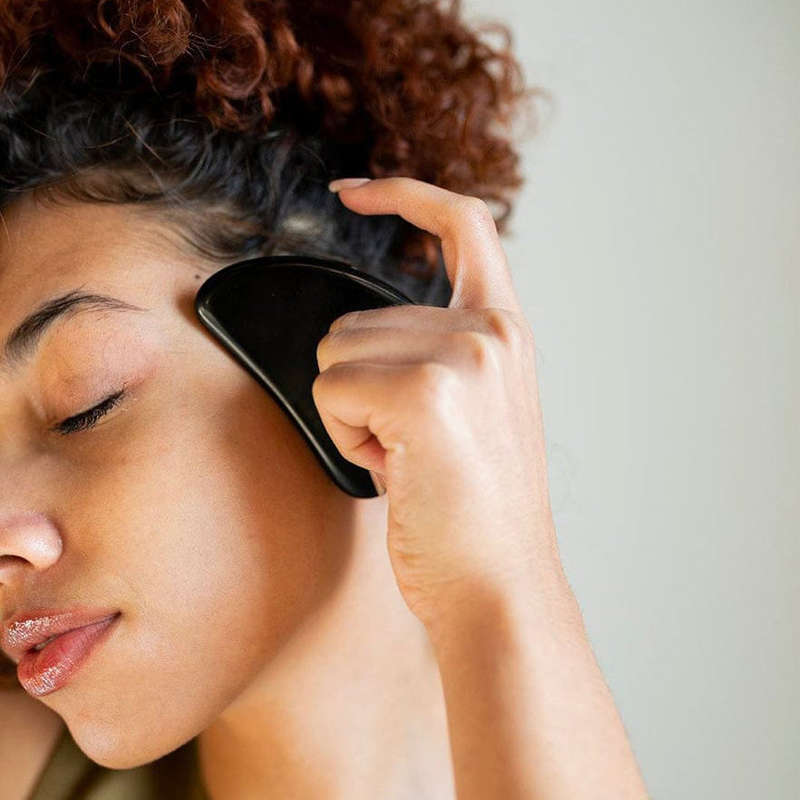 Gua Sha Stone - Black Obsidian