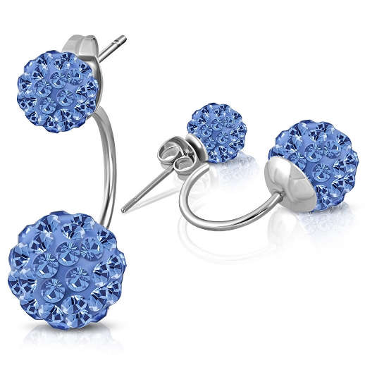 Tanzanite Shambala Crystal Stud Earrings