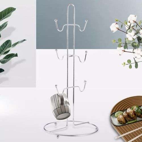 Multi-Purpose 6-Hooks Hanging Cup Stand