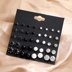 ALL FOR ONE BID - 40 Piece Rhinestone Stud Earrings