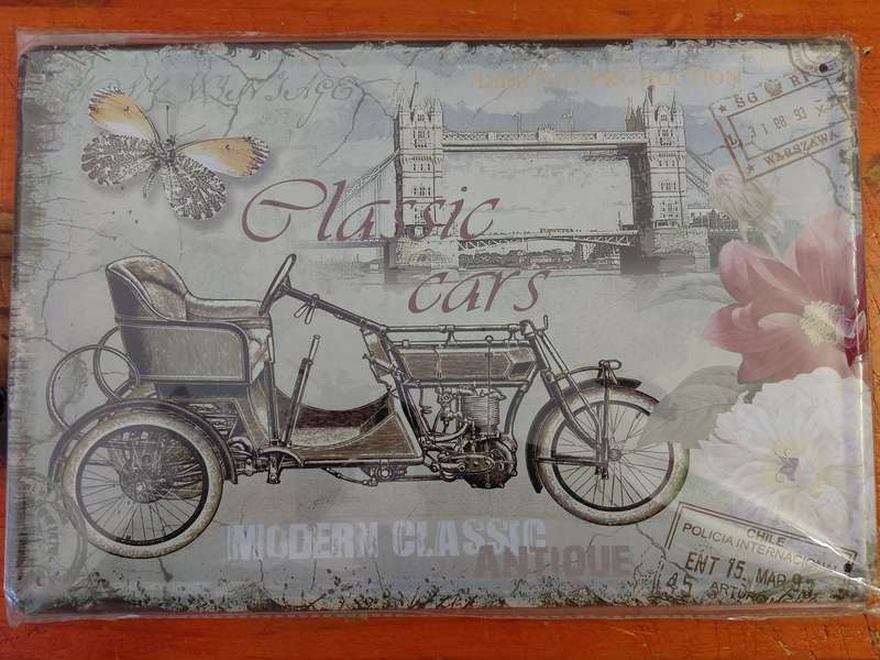 Classic Cars Metal Sign