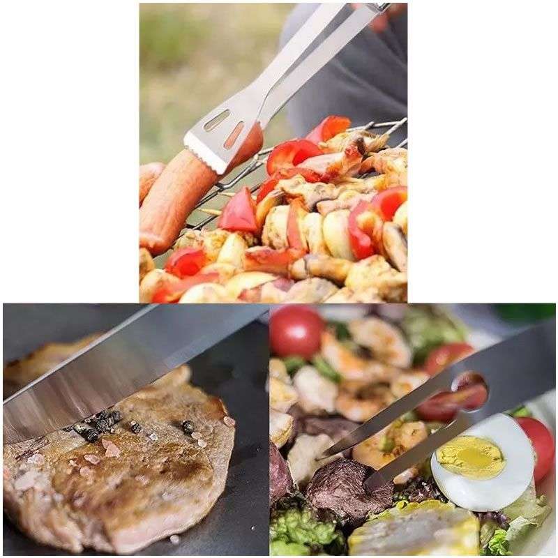 3 Piece Stainless Steel Braai Utensil Set