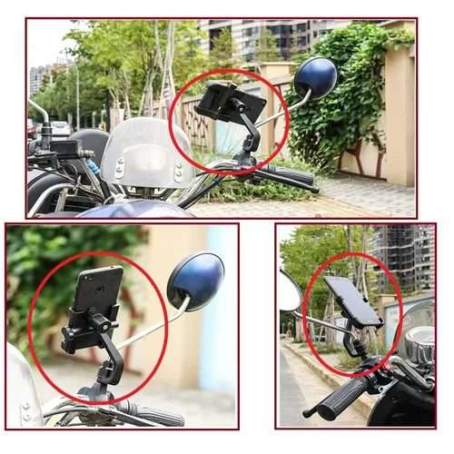 QUALITY ALUMINIUM Motorcycle and Bike Phone Holder with USB Port