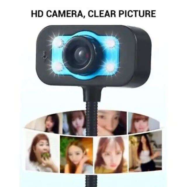 Web Camera USB High Definition Webcam 4 LED